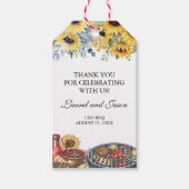 Ik doe BBQ Zonnebloem Rustieke Engagement Party Fa Cadeaulabel (Voorkant)