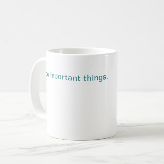 ik doe belangrijke dingen mok (Voorkant links)