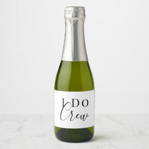 Ik doe bemanning bruidsmeisje vrijgezellenfeest sparkling wijnetiket