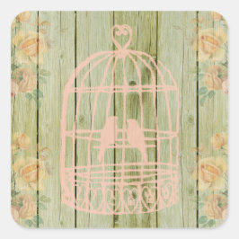 Ik doe bijtende houten boerenbonkers vierkante sticker