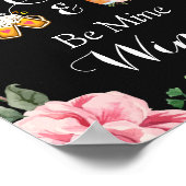 Ik doe Brouwen & Be Mine Wijn Trouwbord Poster (Hoek)