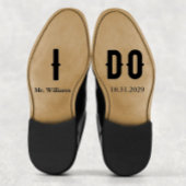 Ik doe bruidegom gotische trouwschoenen op maat sticker