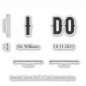 Ik doe bruidegom gotische trouwschoenen op maat sticker (Voorkant)