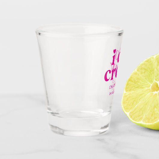 Ik doe bruiloft bruidsfeest bruidspartij shot glas (Links)