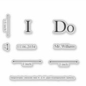 Ik doe bruinbruiloft-schoenen voor aangepaste viny sticker (Voorkant)