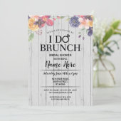 Ik doe Brunch Vrijgezellenfeest Floral Flower Invi Kaart (Staand voorkant)