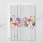 Ik doe Brunch Vrijgezellenfeest Floral Flower Invi Kaart (Achterkant)