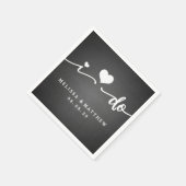 Ik doe Chalkboard Wedding Paper Napkin Servet (Hoek)