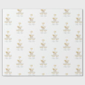 Ik doe champagne Toren Bruiloft  Cadeaupapier (Vlak)