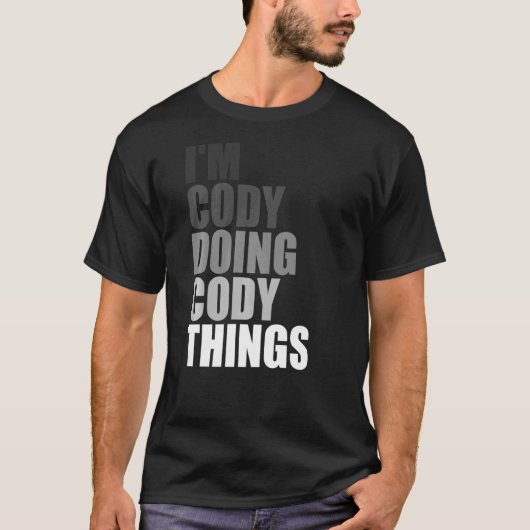 IK DOE CODY DINGS DINGS Birthday Guy Quote Jo T-shirt (Voorkant)