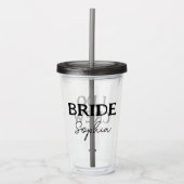Ik Doe Crew Bachelorette Party Bruid Naam Acryl Drinkbeker (Voorkant)