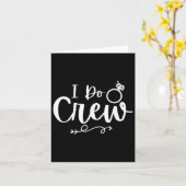Ik doe Crew Bride Groom Bachelor Bachelorette Part Kaart (Gele Bloem)