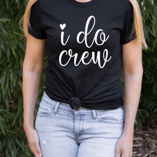 Ik doe Crew Grappig Hart Zwart Vrijgezellenfee T-shirt