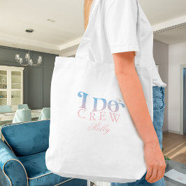 Ik doe Crew Pastel Modern Font Canvas tas