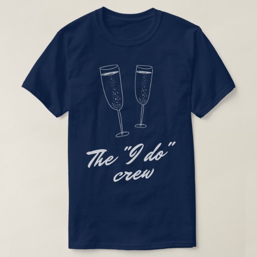 Ik doe Crew Team Bruid Trouw Crew Bachelorette Fee T-shirt (Design voorkant)