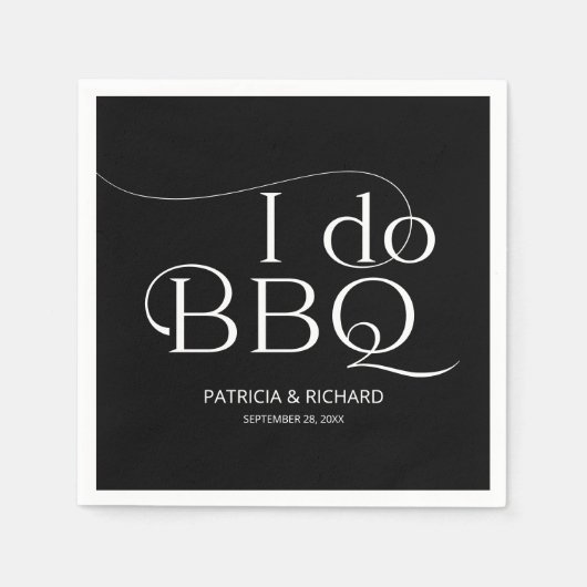 Ik doe de BBQ Engagement Party Black Servet (Voorkant)