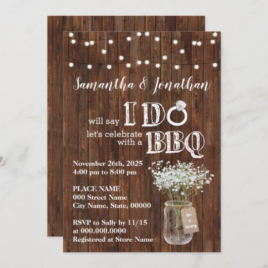 Ik doe de bruiloft onder de douche... kaart (Voorkant / Achterkant)