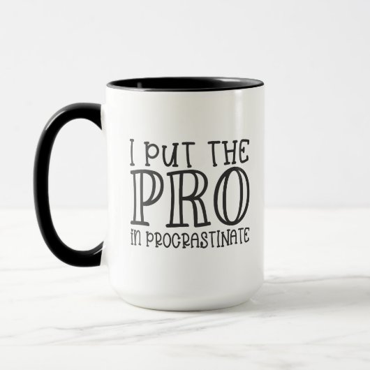 Ik Doe De Pro In Uitstellen Fun cadeau Mok (Links)