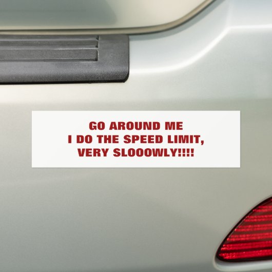 IK DOE DE SNELHEIDSGRENS-Bumpersticker Bumpersticker (Op auto)