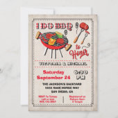 Ik doe de uitnodiging van de BBQ Engagement Party (Voorkant)