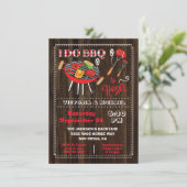 Ik doe de uitnodiging van de BBQ Engagement Party (Staand voorkant)