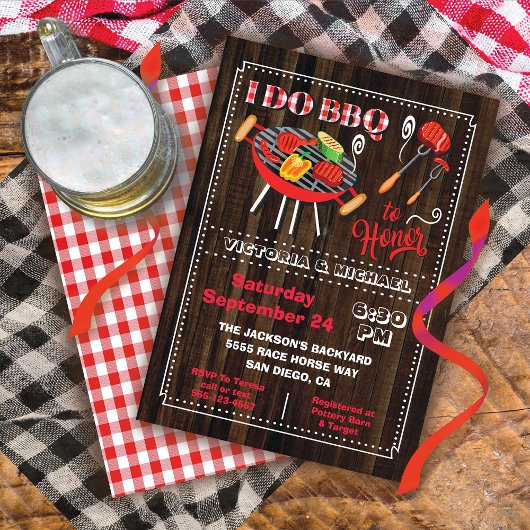 Ik doe de uitnodiging van de BBQ Engagement Party