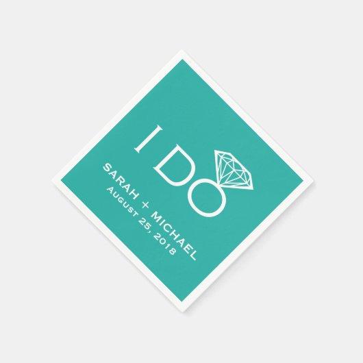 Ik doe diamant | Bruiloft Servetten (Hoek)