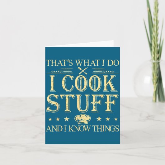 Ik Doe Dingen Dat Is Wat Koken Kennis Dingen Kaart (Voorkant)