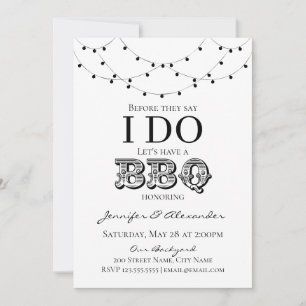 Ik doe een BBQ Engagement Party-koppel-douche