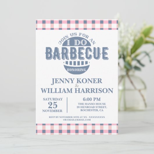 Ik doe een BBQ Vrijgezellenfeest Paar Moderne Uitn Kaart (Staand voorkant)