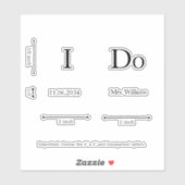 Ik doe een bride bruiloft-show aangepaste vinylSti Sticker (Vel)