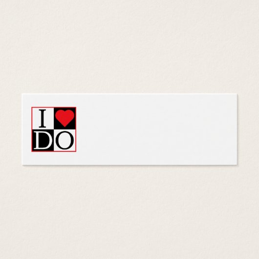 Ik doe een bruiloft mini visitekaartjes (Voorkant)