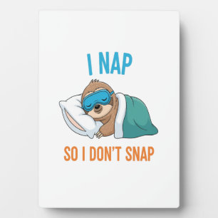 Ik doe een dutje zodat ik niet ontplof Funny Sloth Fotoplaat