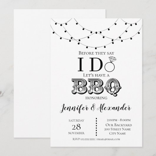 Ik doe een feestje voor koppels douchen (Voorkant / Achterkant)