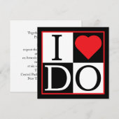 Ik doe een huwelijksuitnodiging kaart (Voorkant / Achterkant)