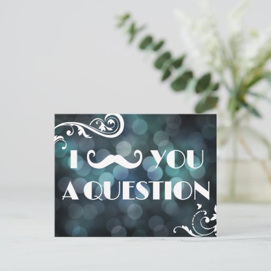 Ik doe een oproep om vragen te stellen. briefkaart (Staand voorkant)