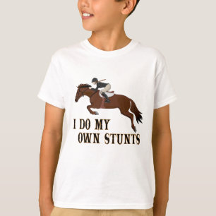 Ik doe een paardenmeisje met eigen stunts t-shirt