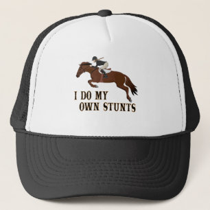 Ik doe een paardenmeisje met eigen stunts trucker pet