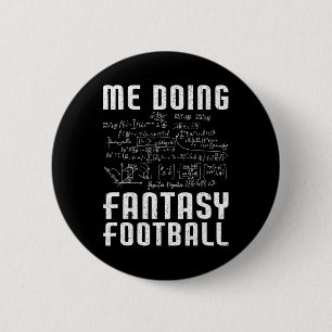 Ik doe Fantasy Football Draft Day Grappige Fantasy Ronde Button 5,7 Cm