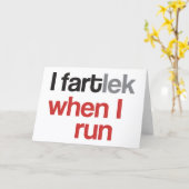 Ik doe FARTlek als ik Ren © - Grappige Hardloop Th Kaart (Gele Bloem)
