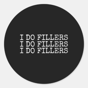 Ik doe fillers lip esthetische verpleegkundige inj ronde sticker
