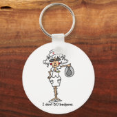 Ik doe geen beddenpannen! sleutelhanger (Voorkant)