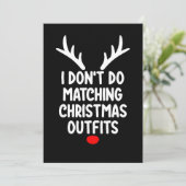 Ik doe geen bijpassende kerstoutfits familie kaart (Staand voorkant)