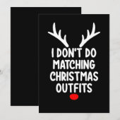 Ik doe geen bijpassende kerstoutfits familie kaart (Voorkant / Achterkant)