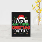 Ik doe geen bijpassende kerstoutfits grappig gezin kaart (Gele Bloem)