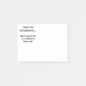 Ik doe geen compliment post-it® notes (Voorkant)