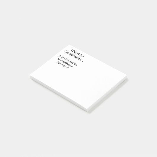 Ik doe geen compliment post-it® notes (Schuin)
