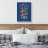 Ik doe geen dutjes aap - de witte lotus canvas afdruk (Insitu (Slaapkamer))