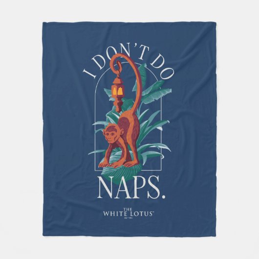 Ik doe geen dutjes aap - de witte lotus fleece deken (Voorkant)