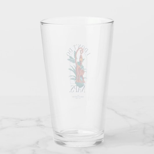 Ik doe geen dutjes aap - de witte lotus glas (Achterkant)